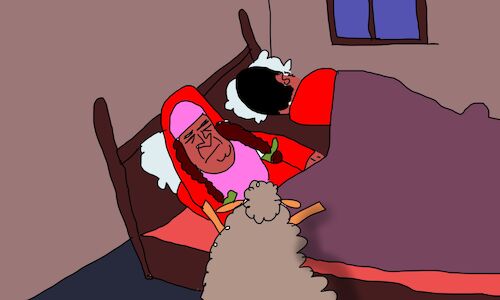 Cartoon: lamb stuffed with pasta p2 (medium) by sal tagged cartoon