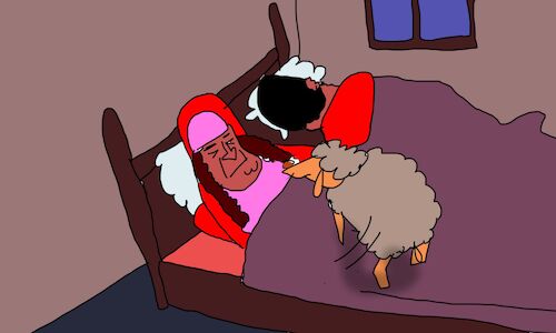 Cartoon: lamb stuffed with pasta p2 (medium) by sal tagged cartoon