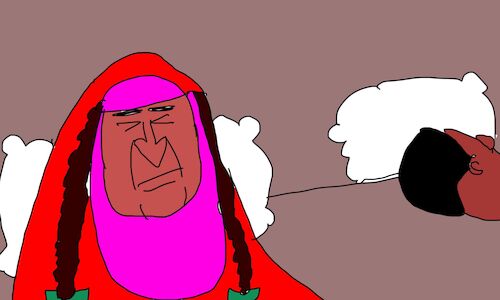Cartoon: lamb stuffed with pasta p2 (medium) by sal tagged cartoon