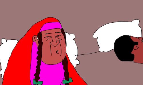 Cartoon: lamb stuffed with pasta p2 (medium) by sal tagged cartoon