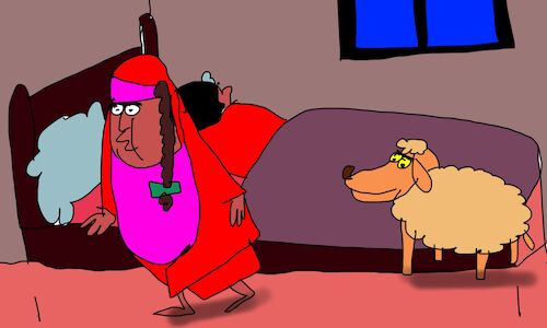 Cartoon: lamb stuffed with pasta p2 (medium) by sal tagged cartoon