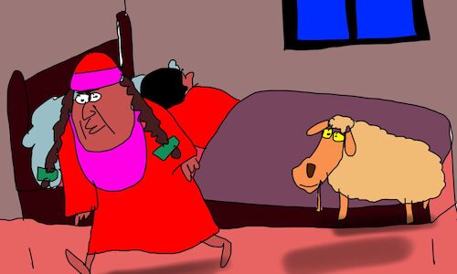 Cartoon: lamb stuffed with pasta p2 (medium) by sal tagged cartoon