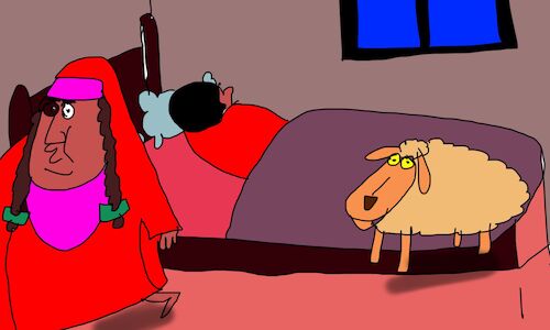 Cartoon: lamb stuffed with pasta p2 (medium) by sal tagged cartoon