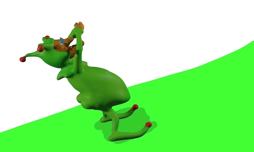 Cartoon: Mr. froggy 3d mode animation (medium) by sal tagged cartoon,animation,3d,froggy,mr