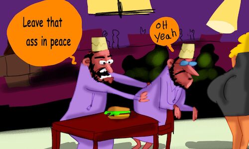 Cartoon: mr mubakher and mr mukahel (medium) by sal tagged cartoon,comic,storyboard,mubakher,mukahel,mr,adventure