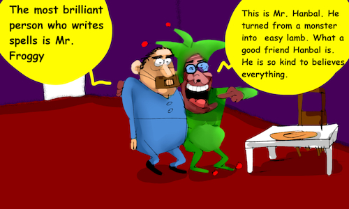 Cartoon: MR.FROGGY MEET HANNIBAL (medium) by sal tagged cartoon,storyboard,mr,froggy,adventures,meet,hannibal