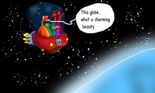 Cartoon: space goofs (medium) by sal tagged cartoon,comic