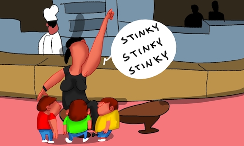 Cartoon: suzi with plastic surgery (medium) by sal tagged cartoon