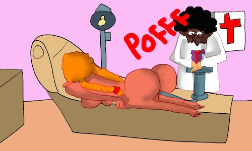 Cartoon: suzi with plastic surgery (medium) by sal tagged cartoon