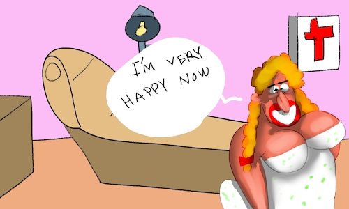 Cartoon: suzi with plastic surgery (medium) by sal tagged cartoon