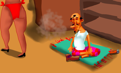 Cartoon: the bikini arrived in arab gulf (medium) by sal tagged cartoon