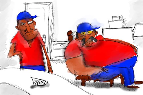 Cartoon: The chocolate ice cream (medium) by sal tagged cartoons,sal