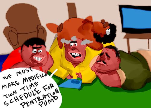 Cartoon: THE FATHFUL MEN (medium) by sal tagged cartoon