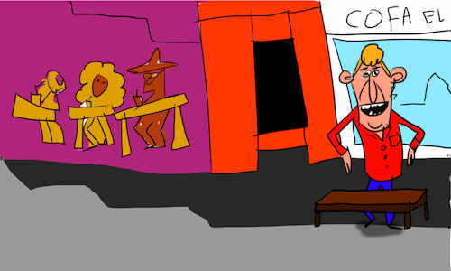 Cartoon: The kosh kosh dance part1 (medium) by sal tagged cartoon,comic,story,kosh,dance