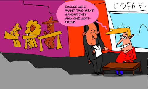Cartoon: The kosh kosh dance part1 (medium) by sal tagged cartoon,comic,story,kosh,dance