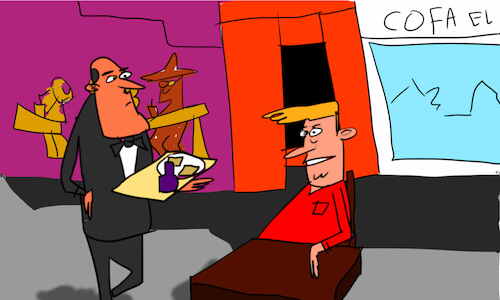 Cartoon: the kosh kosh dance part2 (medium) by sal tagged cartoon,comic,story,the,kosh,dance