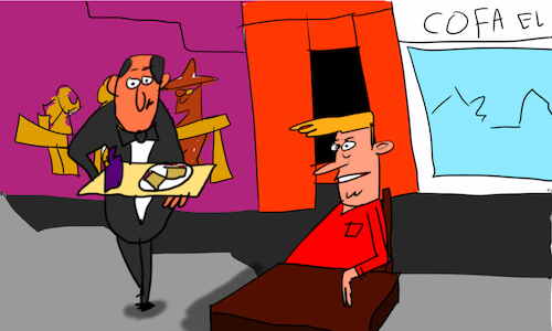 Cartoon: the kosh kosh dance part2 (medium) by sal tagged cartoon,comic,story,the,kosh,dance