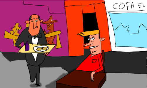 Cartoon: the kosh kosh dance part2 (medium) by sal tagged cartoon,comic,story,the,kosh,dance