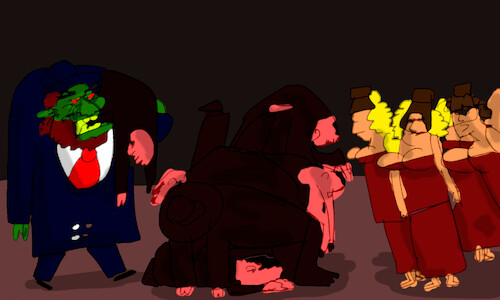 Cartoon: THE MAGIC POTION (medium) by sal tagged comic,cartoon,magic,potion,the