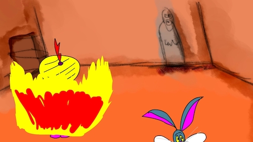 Cartoon: the red flame wizard10 (medium) by sal tagged cartoon
