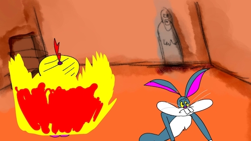 Cartoon: the red flame wizard10 (medium) by sal tagged cartoon