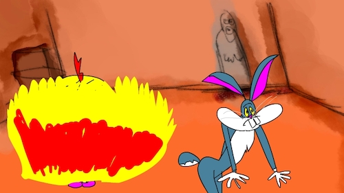 Cartoon: the red flame wizard10 (medium) by sal tagged cartoon