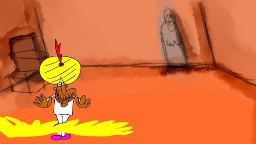 Cartoon: the red flame wizard10 (medium) by sal tagged cartoon