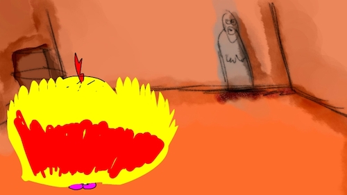 Cartoon: the red flame wizard10 (medium) by sal tagged cartoon