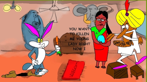 Cartoon: the red flame wizard2 (medium) by sal tagged cartoon