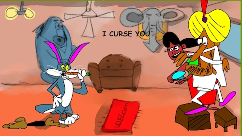 Cartoon: the red flame wizard2 (medium) by sal tagged cartoon