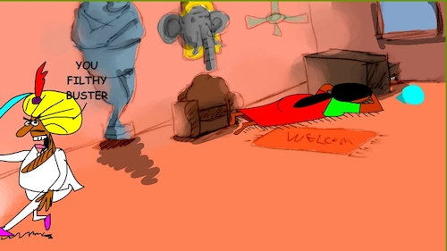 Cartoon: the red flame wizard4 (medium) by sal tagged cartoon