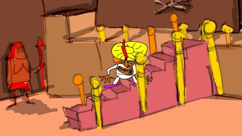 Cartoon: the red flame wizard5 (medium) by sal tagged cartoon