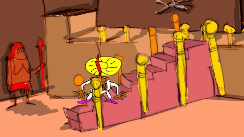 Cartoon: the red flame wizard5 (medium) by sal tagged cartoon