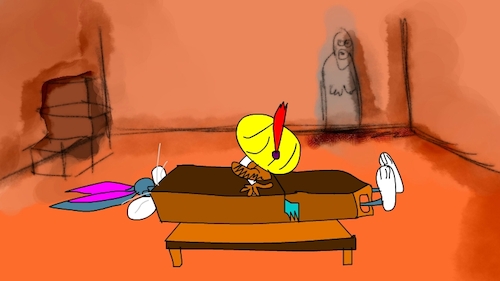 Cartoon: the red flame wizard8 (medium) by sal tagged cartoon