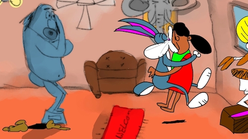 Cartoon: the red flame wizard3 (medium) by sal tagged cartoon