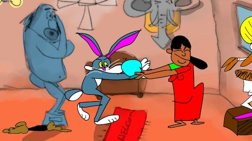 Cartoon: the red flame wizard3 (medium) by sal tagged cartoon
