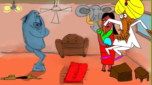 Cartoon: the red flame wizerd1 (medium) by sal tagged cartoon