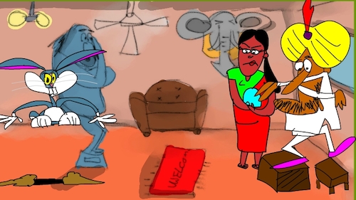 Cartoon: the red flame wizerd1 (medium) by sal tagged cartoon
