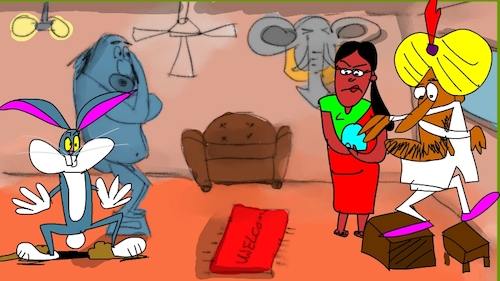 Cartoon: the red flame wizerd1 (medium) by sal tagged cartoon