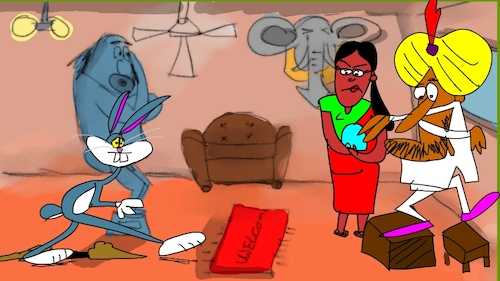 Cartoon: the red flame wizerd1 (medium) by sal tagged cartoon