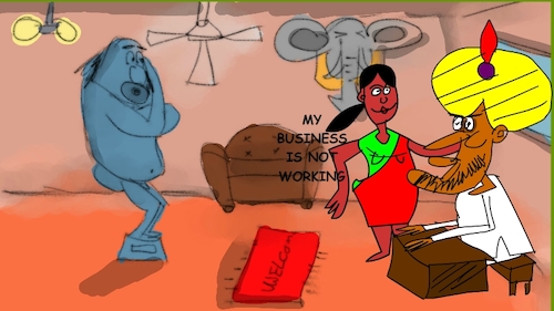 Cartoon: the red flame wizerd1 (medium) by sal tagged cartoon