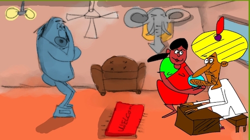 Cartoon: the red flame wizerd1 (medium) by sal tagged cartoon