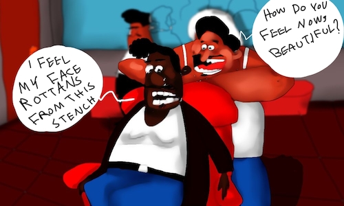 Cartoon: The rotten face 2 (medium) by sal tagged cartoon,comic,the,rotten,face,story