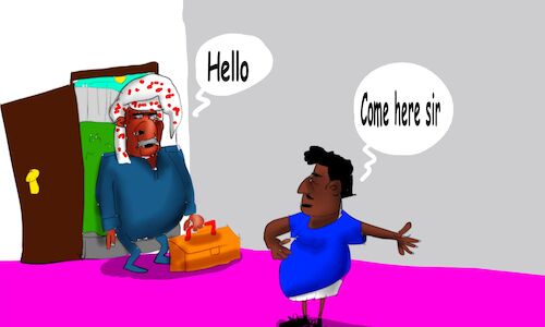Cartoon: the rotten face (medium) by sal tagged comic,cartoon