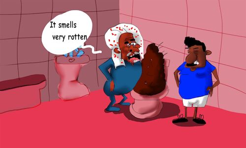 Cartoon: the rotten face (medium) by sal tagged comic,cartoon