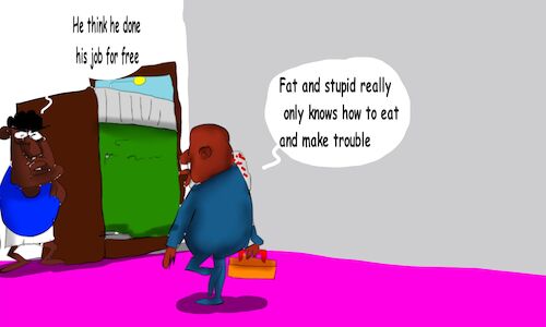 Cartoon: the rotten face (medium) by sal tagged comic,cartoon