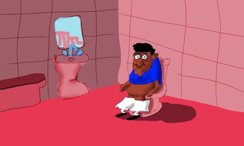 Cartoon: the rotten face (medium) by sal tagged comic,cartoon