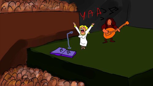 Cartoon: THE PARTYS SONG (medium) by sal tagged cartoon,animatic