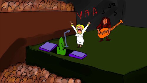 Cartoon: THE PARTYS SONG (medium) by sal tagged cartoon,animatic