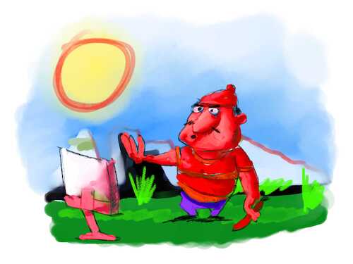 Cartoon: THE TWO FAILED PAINTERS (medium) by sal tagged cartoon,the,two,failed,looser,painters,drawers